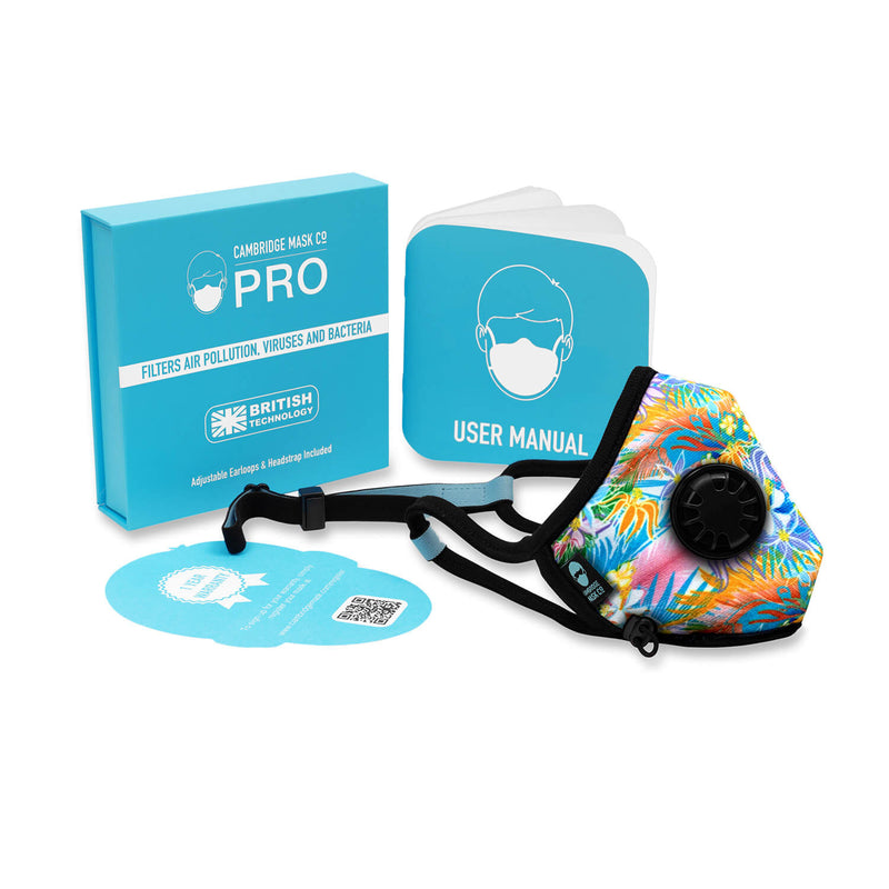Image of The Darwin Pro Mask with the User Manual, Box and Warranty 